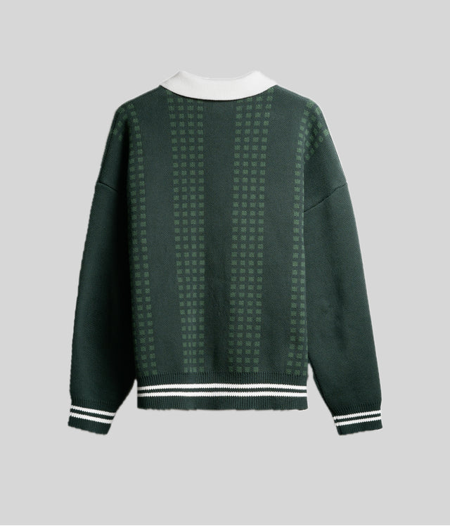 GREEN KNITPOLO