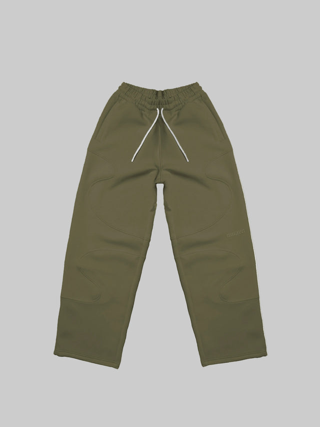 OLIVE OPEN LEG JOGGER