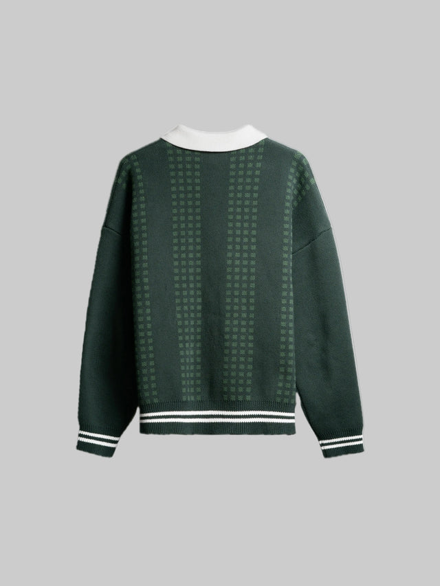 GREEN KNITPOLO