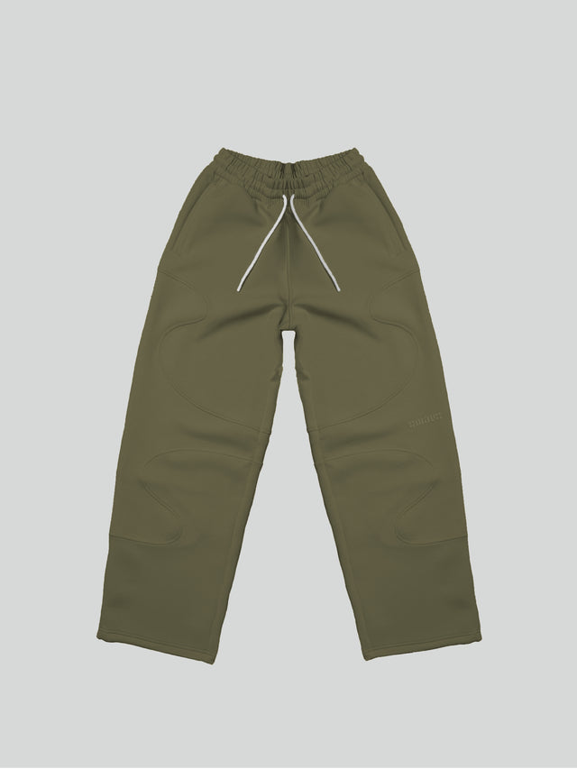 OLIVE OPEN LEG JOGGER